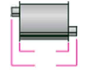 Thrush Turbo Muffler In/Out: 2"