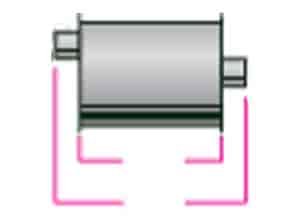 Thrush Turbo Muffler In/Out: 2-1/4"