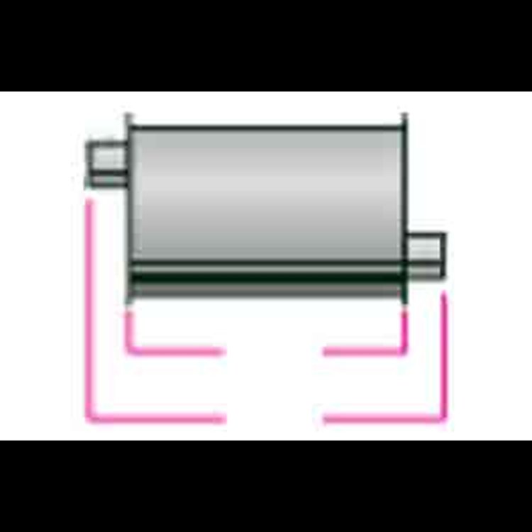 Thrush Turbo Muffler In/Out: 2-1/2"