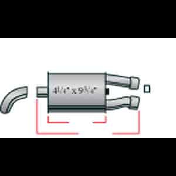 Super Turbo Muffler Direct Fit: 1984-91 Corvette 5.7L