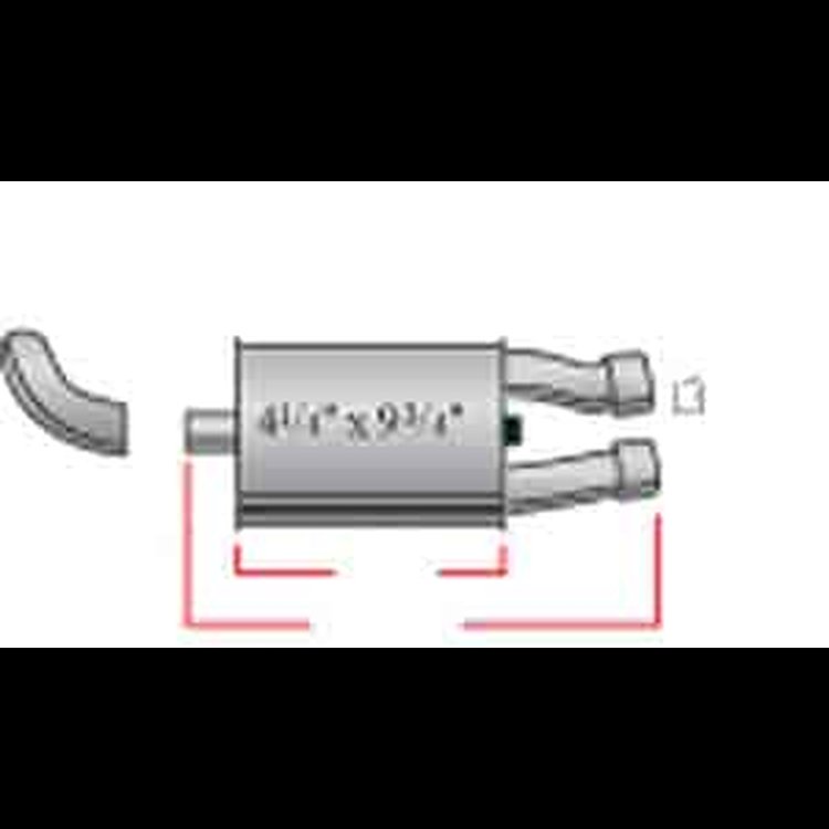 Super Turbo Muffler Direct Fit: 1984-91 Corvette 5.7L