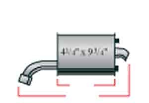 Super Turbo Muffler Direct Fit: Corvette 5.7L/7.0L/7.4L