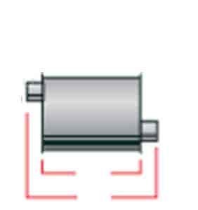 Super Turbo Muffler Inlet 2" Outlet 2.25