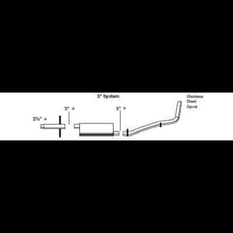 Cat-Back Exhaust System 2000-02 Dakota 3.9L/4.7L/5.9L
