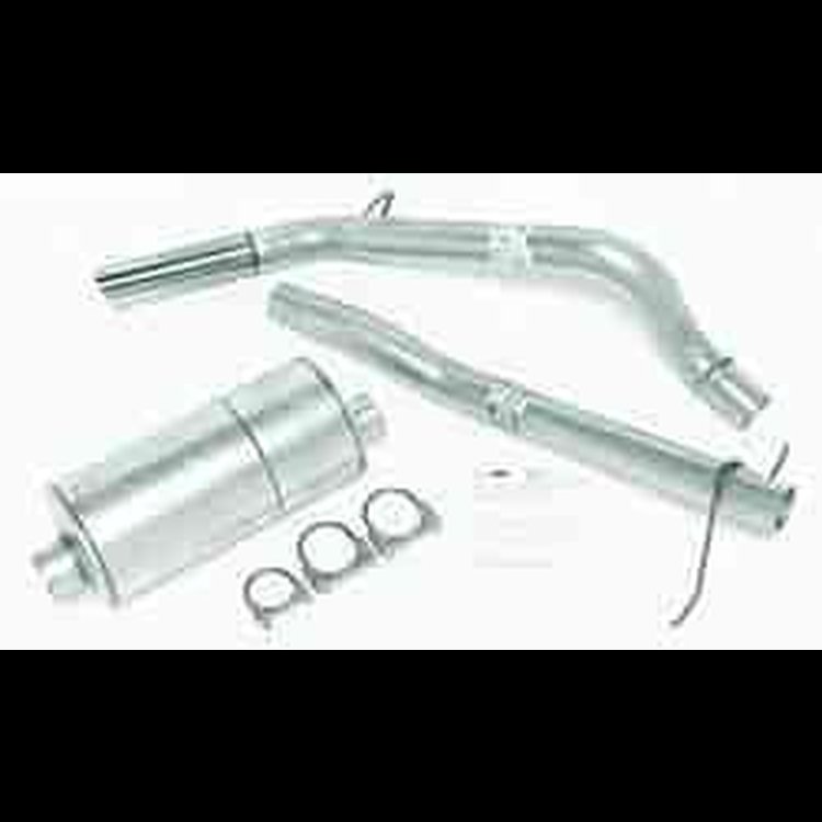 Cat-Back Exhaust System 2000-02 Dakota 3.9/4.7L Ext. Cab Short Bed 4WD Single tailpipe