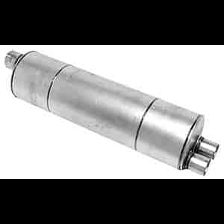 School Bus Muffler Dual Offset Inlets-Single Offset Outlet / Inlet Diameter: 2-1/2"