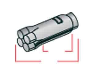 Race Series Collector Muffler 1-3/4" In, 3" Out