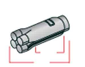Race Series Collector Muffler 2" In, 3-1/2" Out