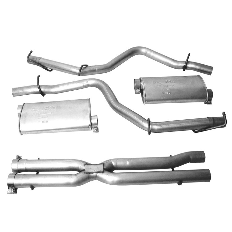 Super Turbo Kit; Dual Cat-Back System; 2.25 in. System; Dual Rear; Incl. Intermediate Pipe; Super Tu