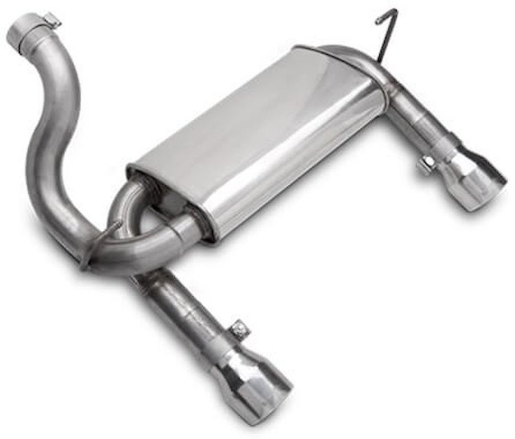 Super Turbo Axle-Back Dual Exhaust System for 2018-2020 Jeep Wrangler w/2.0L, 3.6L [Natural]