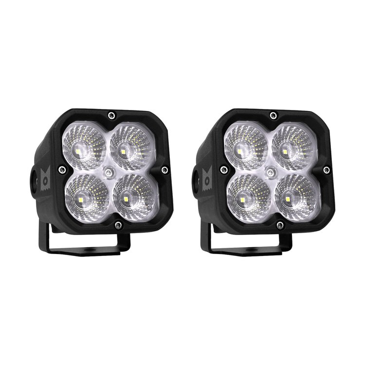 41042 Concept Series Pod, 3 in. Cube, Flood Beam, U-Mount, Pair