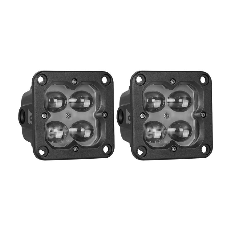 41112 Concept Series Pod, 3 in. Cube, Fog Light, Flush-Mount, Pair