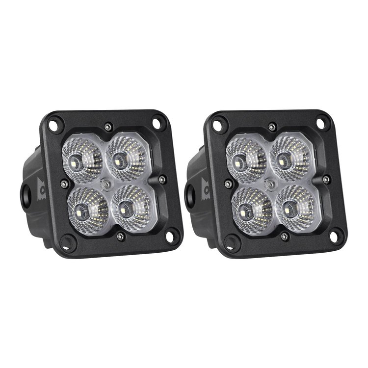 41142 Concept Series Pod, 3 in. Cube, Flood Beam, Flush-Mount, Pair