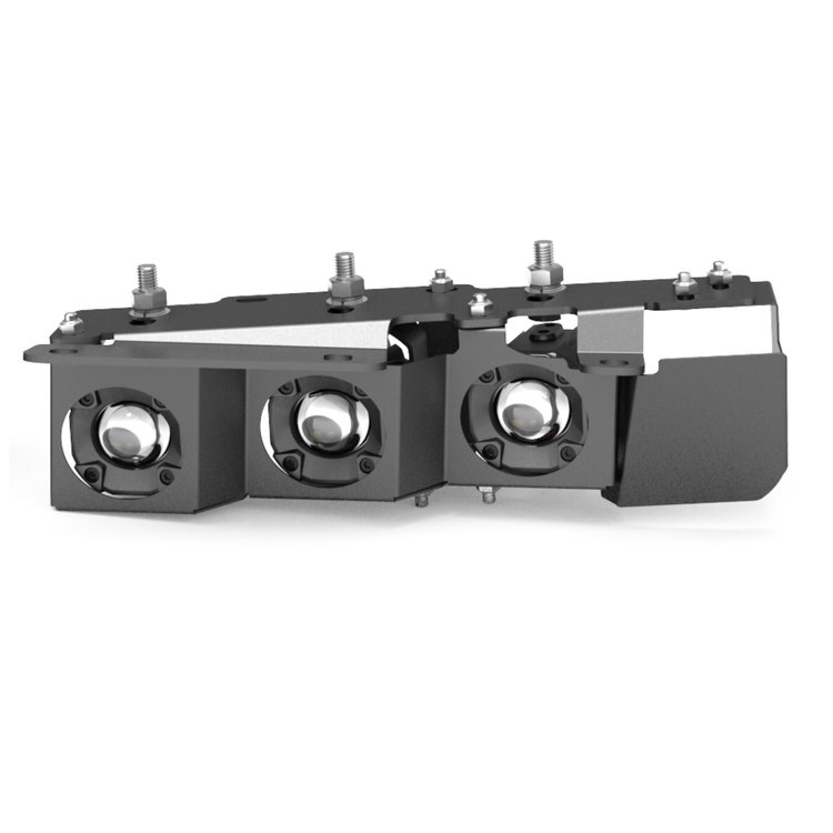 411B1 Tiny Monster Concept Pod Mini Bronco Steel Bumper Triple Light Kit