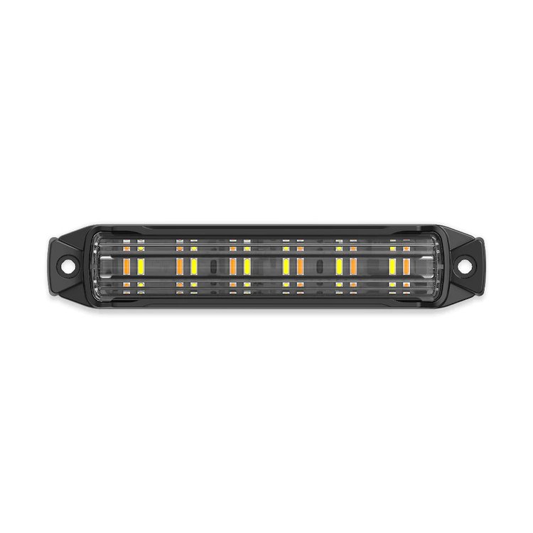 BB6010B BUILTBRIGHT Work Bar Strobe4, 4 in. LED Strobe Light, Amber/White