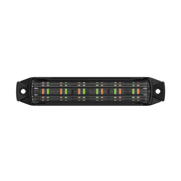 BB6010D BUILTBRIGHT Work Bar Strobe4, 4 in. LED Strobe Light, Amber/Green