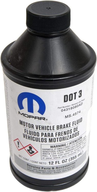 DOT 3 Brake Fluid Fits Select Chrysler, Dodge, Jeep and Ram Models [12 oz.]