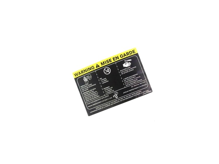 LABEL BATTERY WARNING