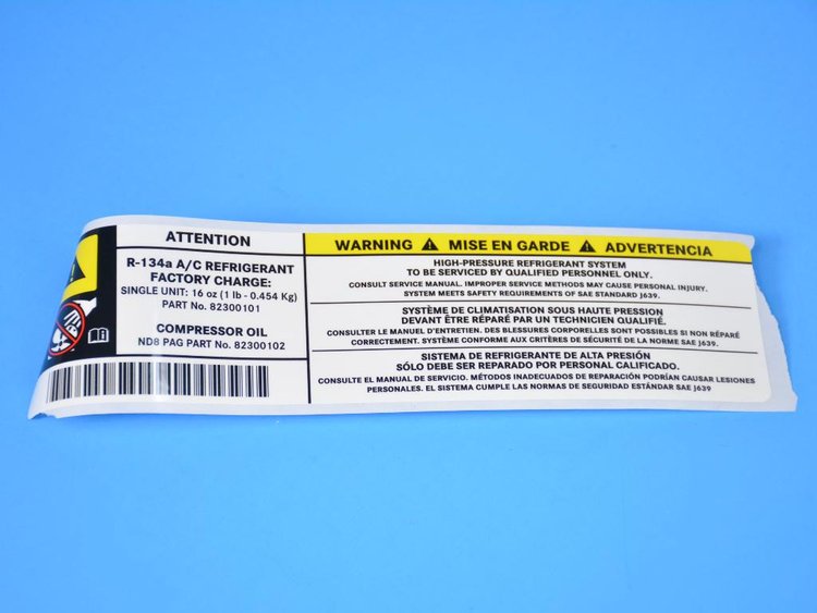 LABEL A/C SYSTEM