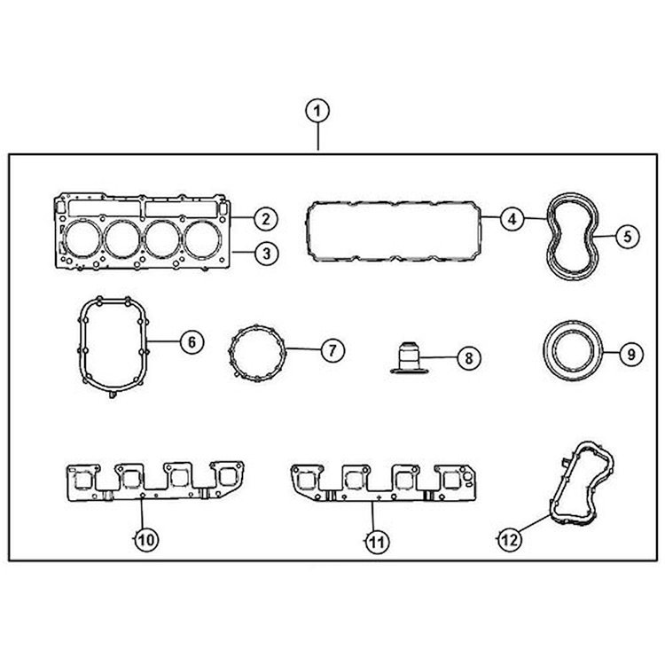 Upper Gasket Set 2003-08 5.7L Hemi Car/Truck Includes: