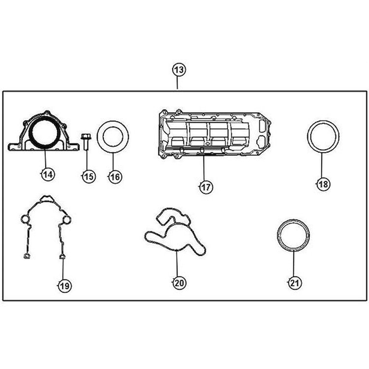 Lower Gasket Set 2003-08 5.7L Hemi Truck Includes: