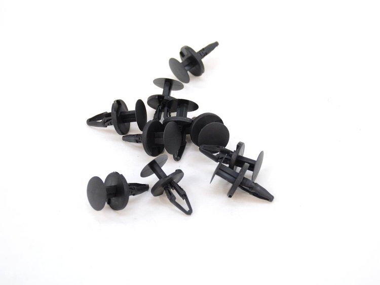 6.5mm x 17.5mm Push Pin Body Fastener Fits Select Chrysler, Dodge, Jeep and Ram Models [Black]