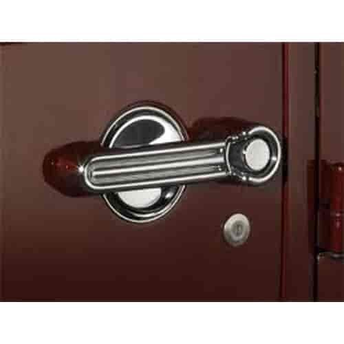Chrome Door Handle Guards 2007-12 Jeep Wrangler 2-Door