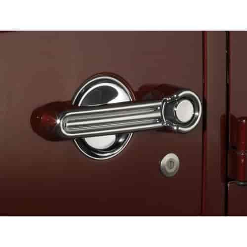 Chrome Door Handle Guards 2007-12 Jeep Wrangler 2-Door