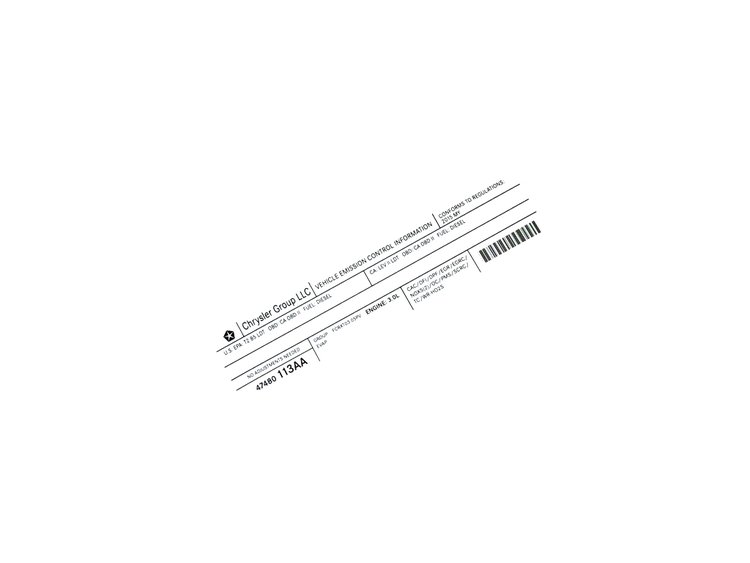 VEHICLE EMISSION LABEL