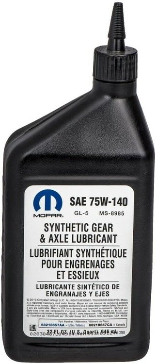 Gear Oil Fits Select Jeep Wrangler and Ram 1500 Models