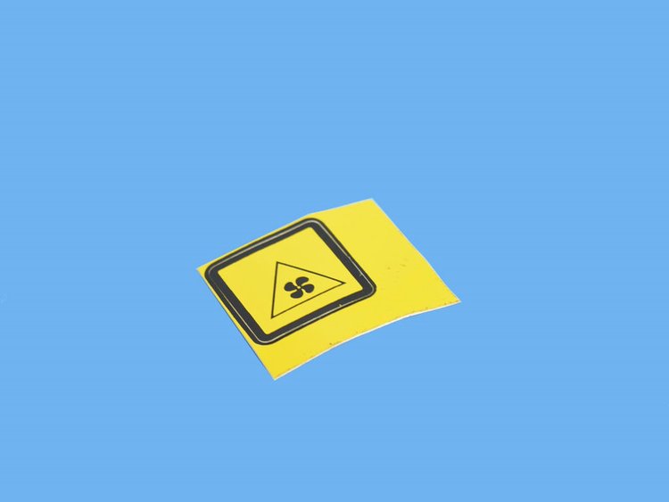 LABEL FAN CAUTION