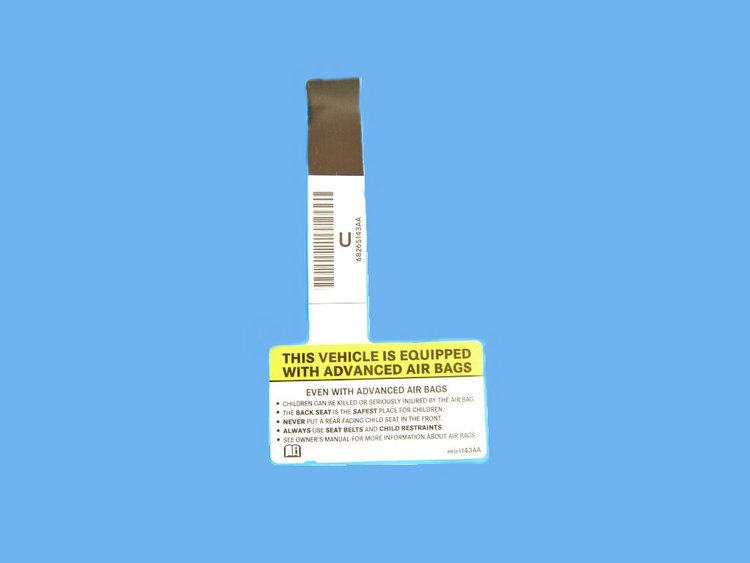 LABEL AIR BAG WARNING