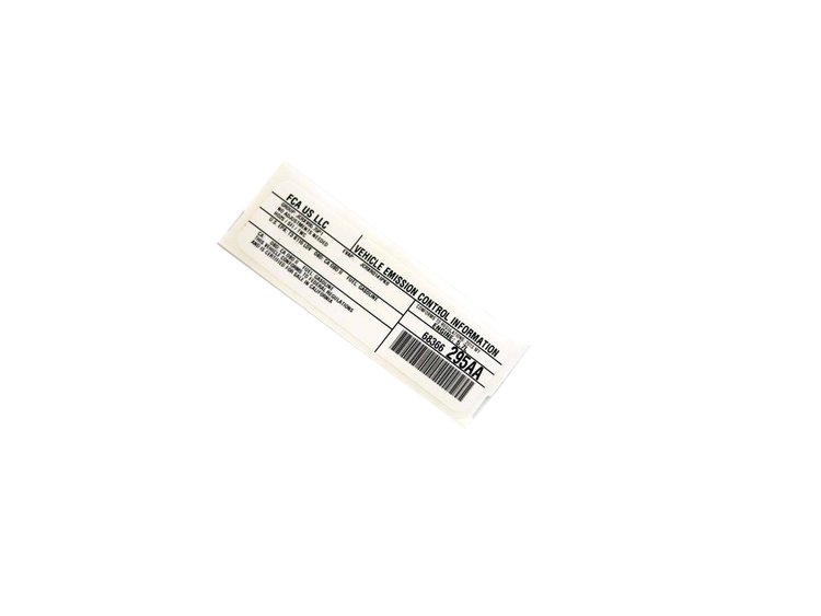 VEHICLE EMISSION LABEL