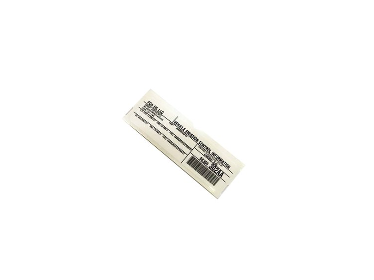 VEHICLE EMISSION LABEL