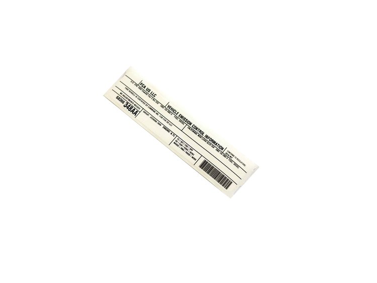 VEHICLE EMISSION LABEL