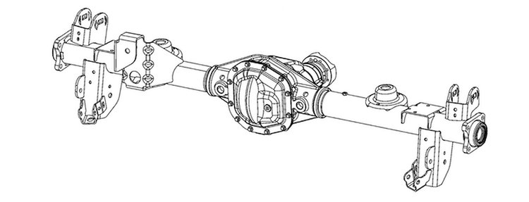 Service Rear Axle Fits Select Jeep Wrangler