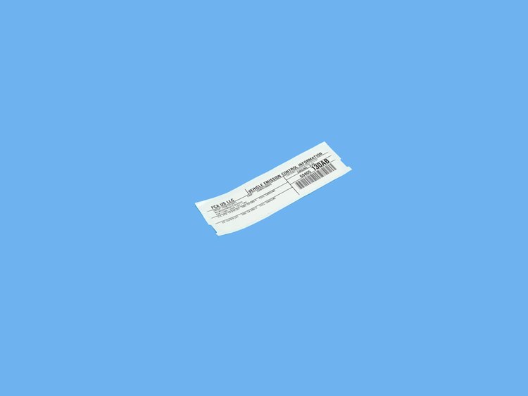 VEHICLE EMISSION LABEL