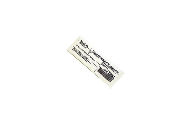 VEHICLE EMISSION LABEL