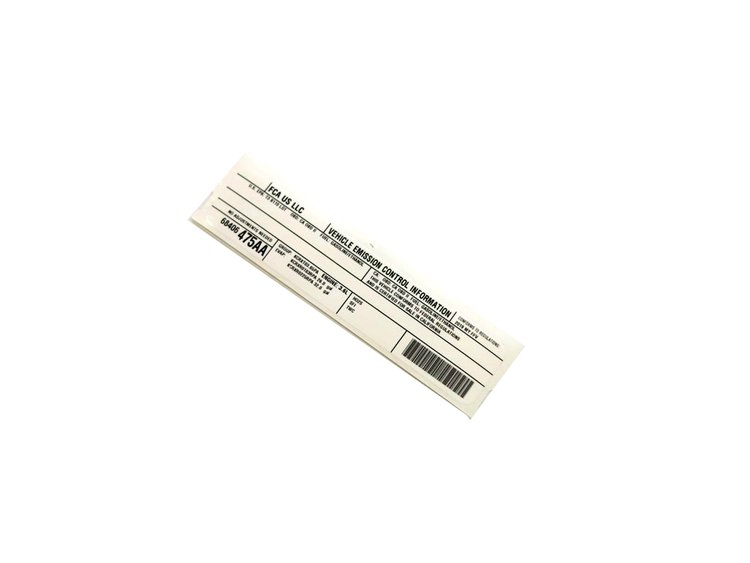 VEHICLE EMISSION LABEL