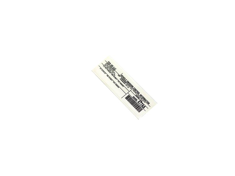 VEHICLE EMISSION LABEL