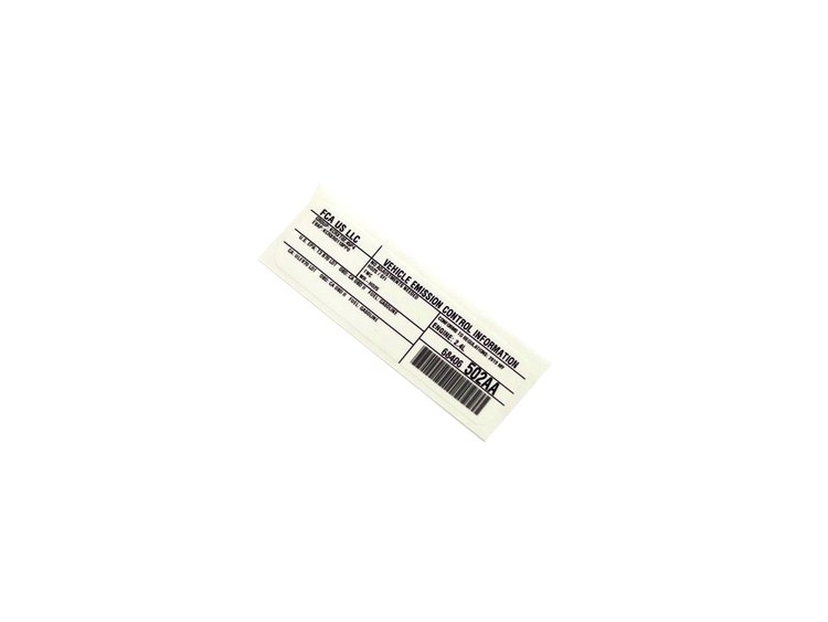 VEHICLE EMISSION LABEL