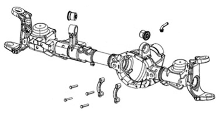 68476399AA Front Axle Housing for 2020-2021 Jeep Gladiator GT