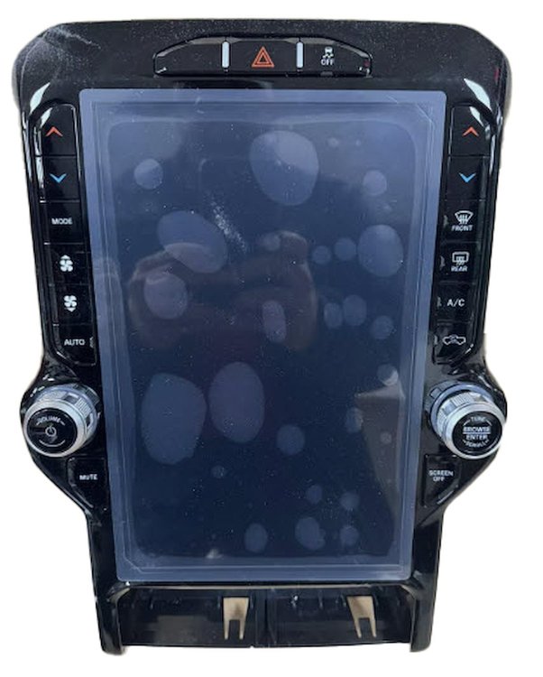 68477385AB Center Stack Upper w/Controls and 12 in. Touchscreen Display Fits 2020-2021 RAM 2500, 3500 w/Gas & Diesel Engines