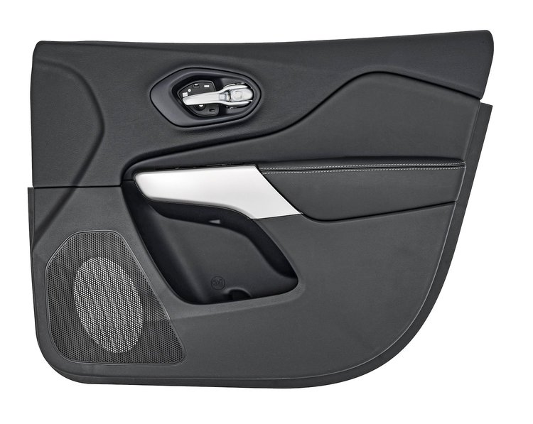 Front Door Trim Panel Fits Select Jeep Cherokee [Right/Passenger Side, Black]