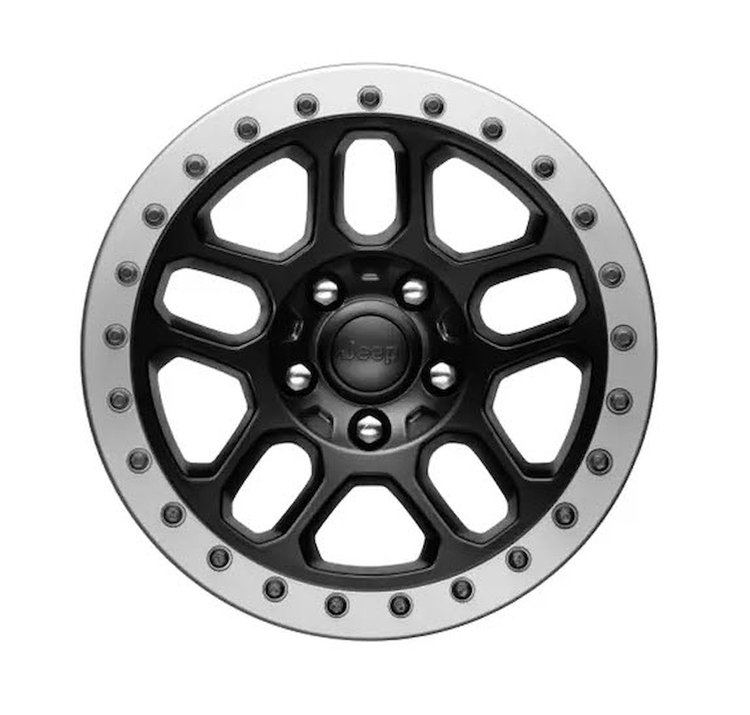 77073015AA Cast Aluminum Beadlock Wheel for Jeep Wrangler JK, JL & Jeep Gladiator JT [17" X 8"]