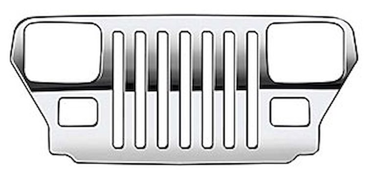 Grille with Headlight Buckets 1987-95 Jeep Wrangler YJ