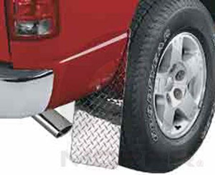 Diamond Plate Splash Guards 2002-08 Dodge Ram 1500