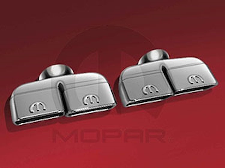 Dual Chrome Exhaust Tips 2009-13 Dodge Challenger