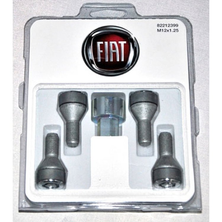 Wheel Lock Kit 2012-13 Fiat 500 Cabrio/Coupe Includes: