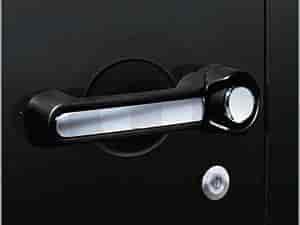 Chrome Door Handle Insert & Thumb Button Cover 2007-13 Jeep Wrangler 2-Door